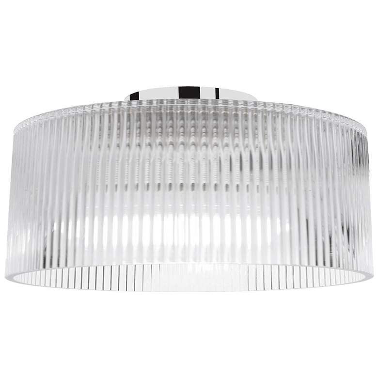 Image 1 Nadine 11.75" Wide Polished Chrome Flush Mount