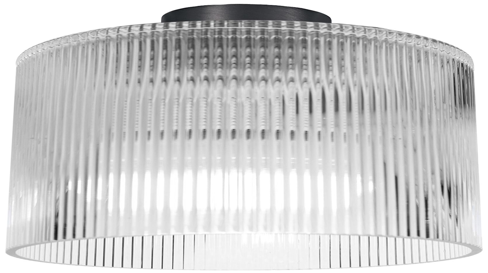 Nadine 11.75" Wide 1 Light Matte Black Flush Mount