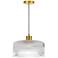 Nadine 11.75" Wide Aged Brass Finish Pendant w/ Clear Shade