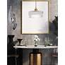 2_Nadine 11.75" Wide Aged Brass Finish Pendant w/ Clear Shade more views
