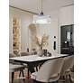 2_Nadine 11.75" Wide Matte Black Finish Pendant w/ Clear Shade more views