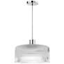 1_Nadine 11.75" Wide Polished Chrome Finish Pendant w/ Clear Shade