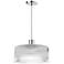 Nadine 11.75" Wide Polished Chrome Finish Pendant w/ Clear Shade