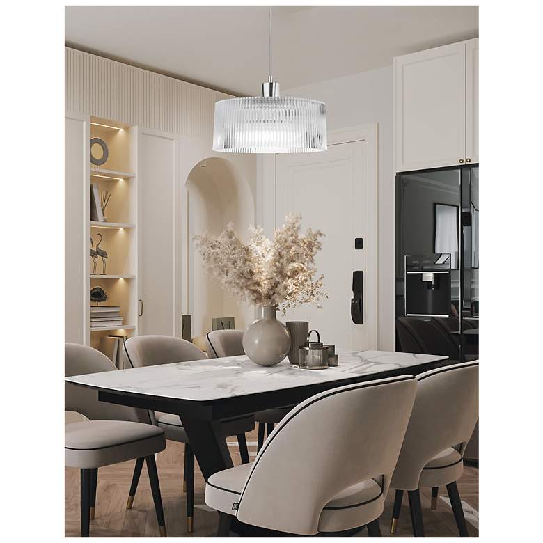 Image 2 Nadine 11.75" Wide Polished Chrome Finish Pendant w/ Clear Shade more views