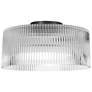 Nadine 11 3/4" Wide Matte Black Drum Ceiling Light
