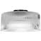 Nadine 11 3/4" Wide Matte Black Drum Ceiling Light