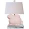 Nadine 15" High Pink Porcelain Bunny Accent Table Lamp