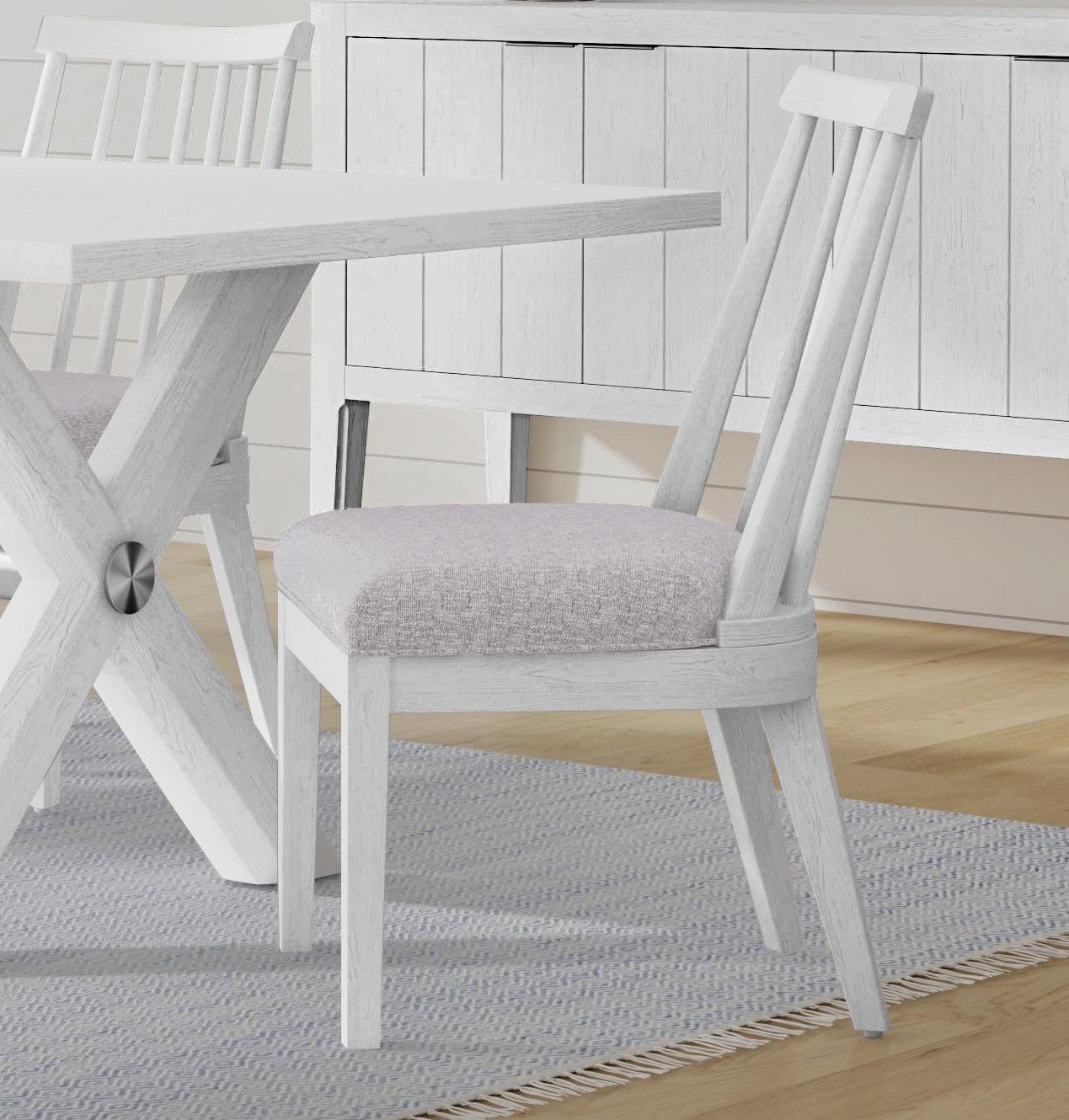 Image 5 Nadine 24.25" White, Gray Dining Chair more views