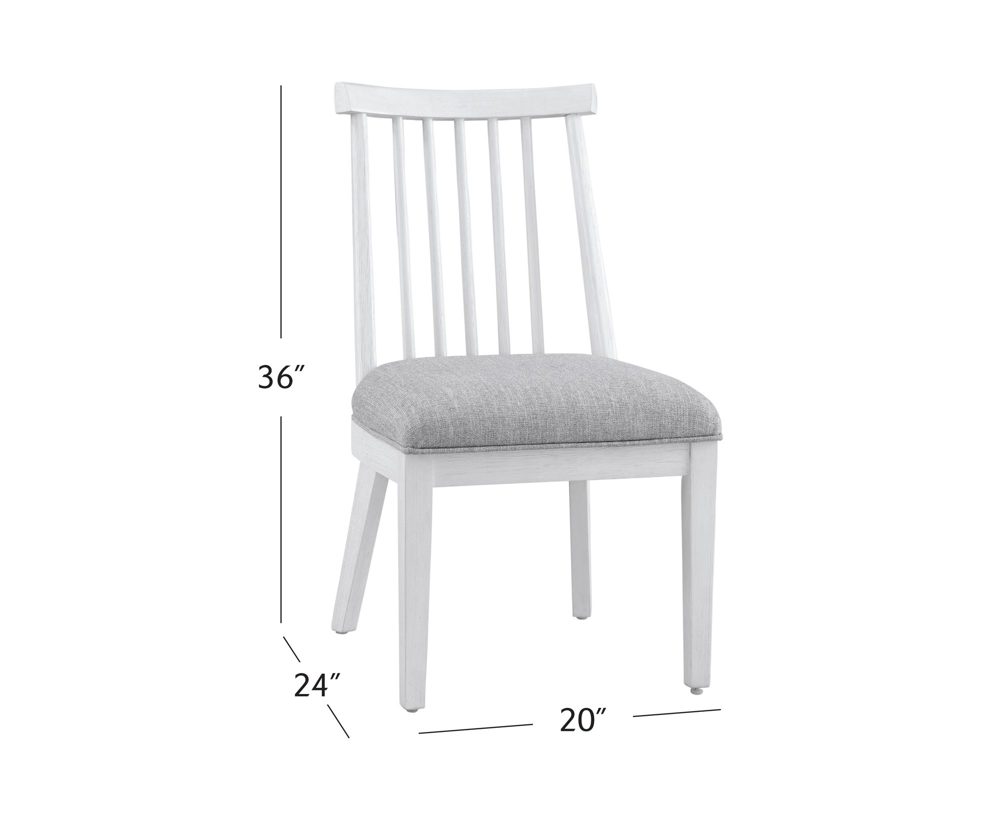 Image 6 Nadine 24.25" White, Gray Dining Chair more views