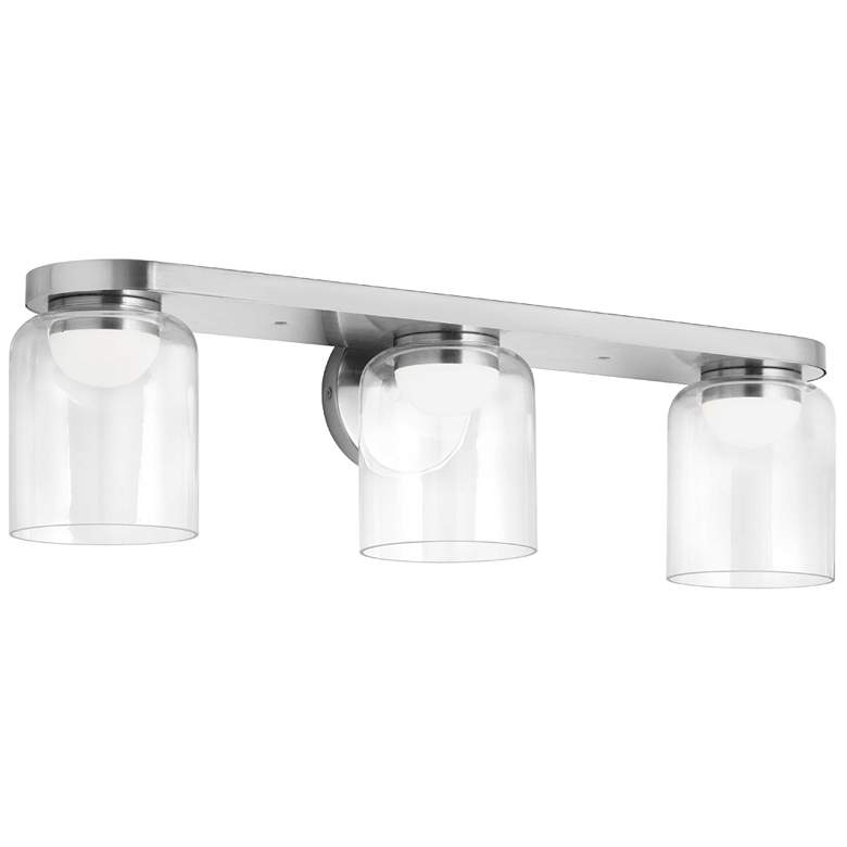 Image 1 Nadine 24.5" Wide Polished Chrome 30W LED Vanity With Clear Glass Shad