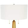 Nadine 31 1/2" Brass and White Marble Tall Modern Table Lamp