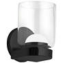 Nadine 6.75" High Matte Black 10W LED Wall Sconce With Clear Glass Sha