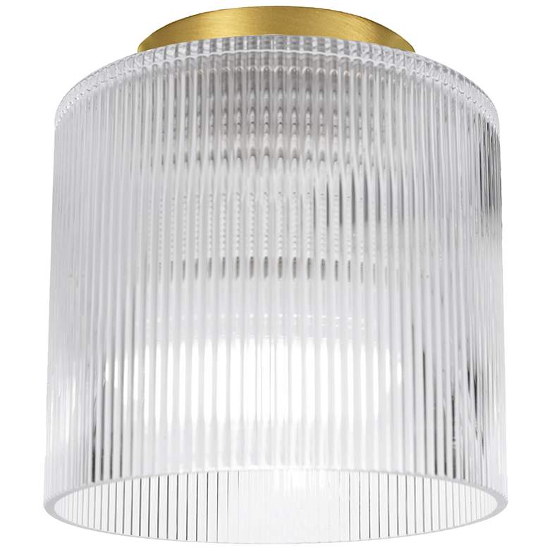 Image 1 Nadine 7" Wide Aged Brass Flush Mount