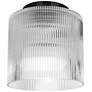 Nadine 7" Wide Matte Black Ceiling Light with Clear Glass