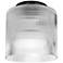 Nadine 7" Wide Matte Black Ceiling Light with Clear Glass