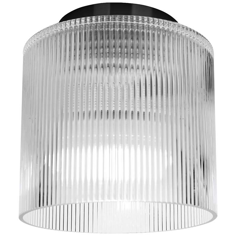 Image 1 Nadine 7" Wide Matte Black Flush Mount