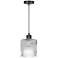 Nadine 7" Wide Matte Black Finish Pendant w/ Clear Shade