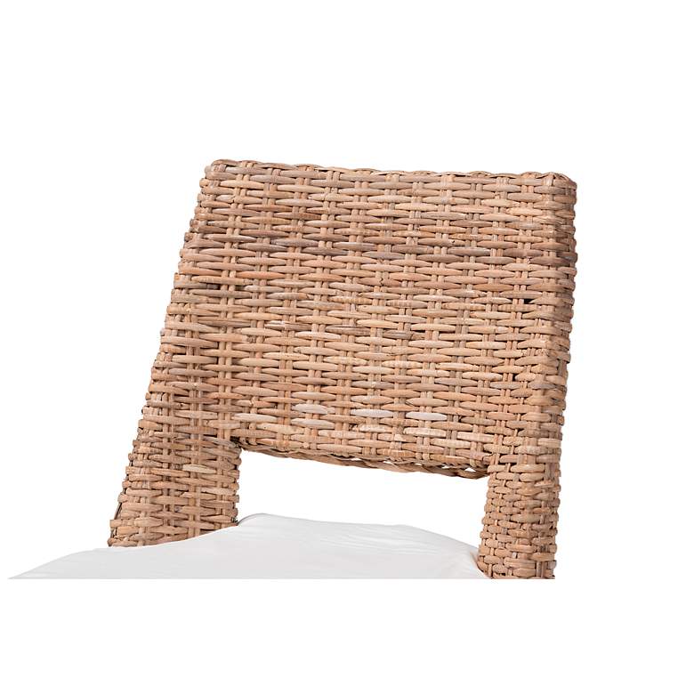 Image 3 Nafaro Gray-Washed Natural Rattan Dining Chairs Set of 2 more views