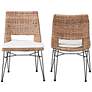 6_Nafaro Gray-Washed Natural Rattan Dining Chairs Set of 2 more views