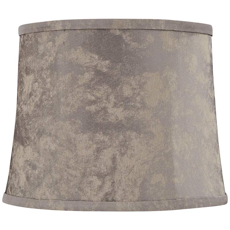 Image 1 Nagano Gray Softback Drum Lamp Shade 12 1/4 x 14 1/4 x 11 inch (Washer)
