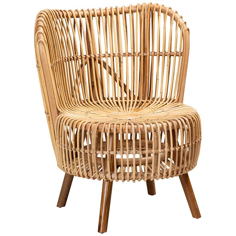 Image 2 Nagoya Natural Brown Rattan Wide Seat Lounge Chair