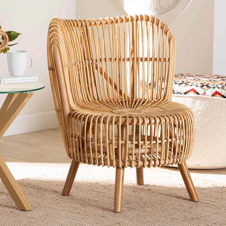 Image 1 Nagoya Natural Brown Rattan Wide Seat Lounge Chair
