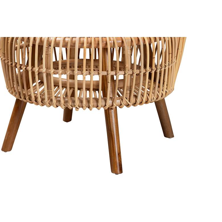 Image 4 Nagoya Natural Brown Rattan Wide Seat Lounge Chair more views