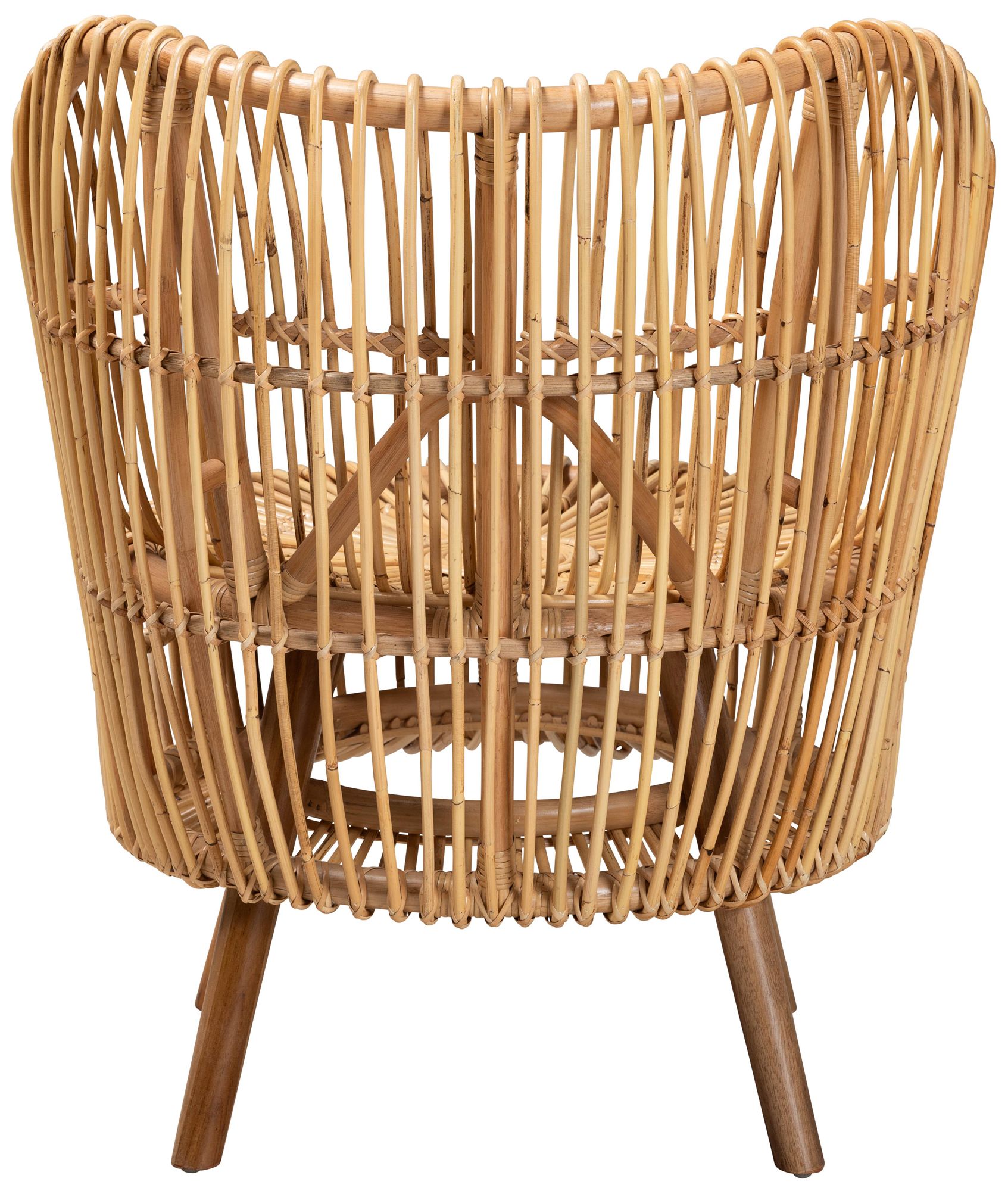 Nagoya Natural Brown Rattan Wide Seat Lounge Chair