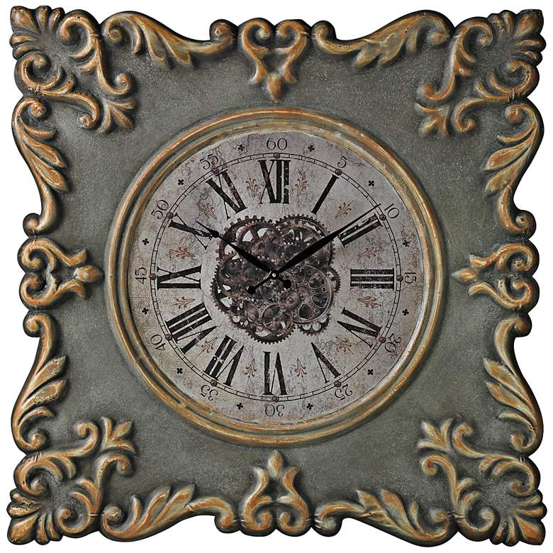 Image 1 Nahant-Antique Reproduction 35 inch Square Wall Clock