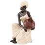 Nairobi 10" High Cream Sitting African Women Figurine