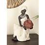 Nairobi 10" High Cream Sitting African Women Figurine