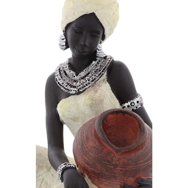 Image 3 Nairobi 10" High Cream Sitting African Women Figurine more views