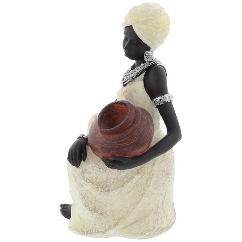 Image 4 Nairobi 10" High Cream Sitting African Women Figurine more views