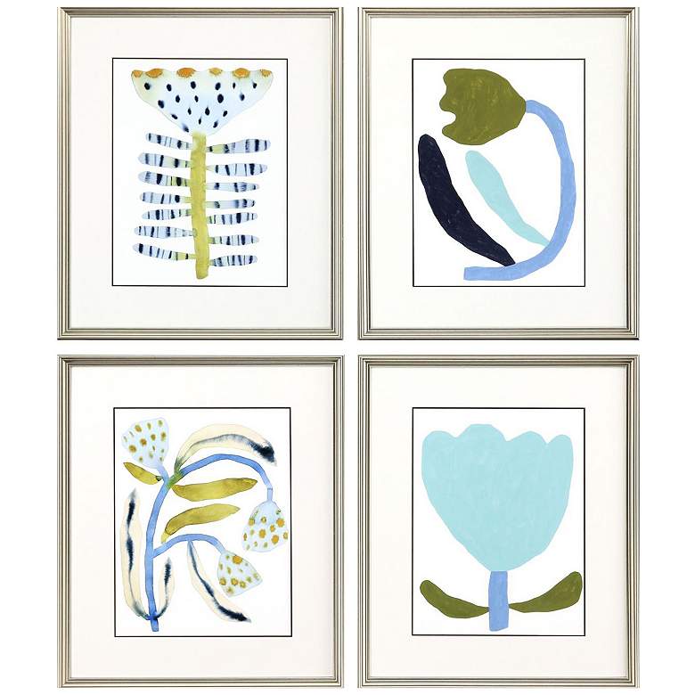 Image 1 Naive Garden 19"W x 23"H Framed Art Set of 4