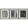 Naive Lines 20" Wide 3-Piece Framed Giclee Wall Art Set
