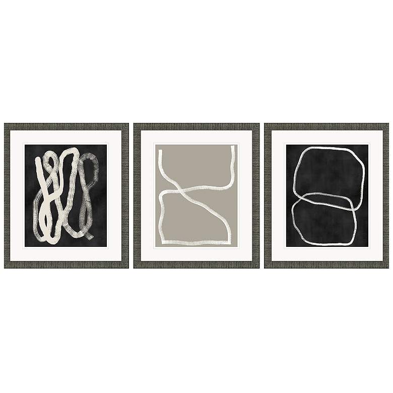 Image 1 Naive Lines II 17"W x 20"H Framed Art Set of 3