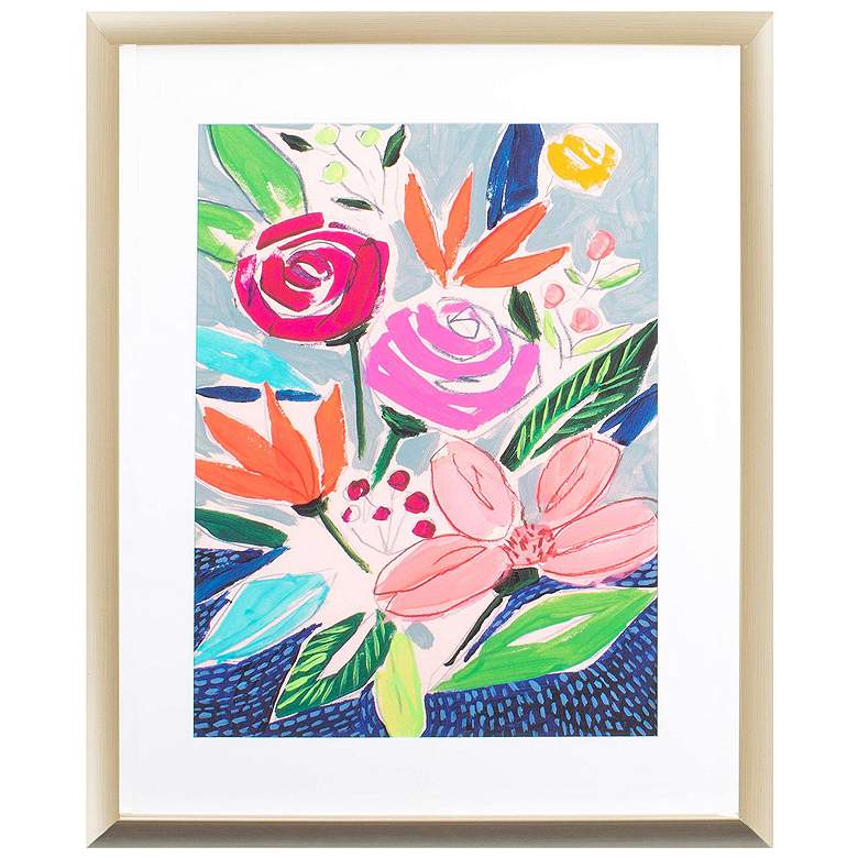 Image 1 Naive Neon Bouquet II 26"W x 32"H Framed Art