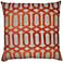 Nakita Orange 24" Square Decorative Throw Pillow