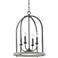 Nala 17" Wide Light Black and Gray Caged Foyer Pendant Light