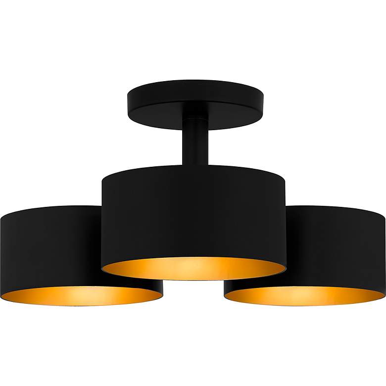 Image 4 Nala 3-Light Matte Black Semi-Flush Mount more views