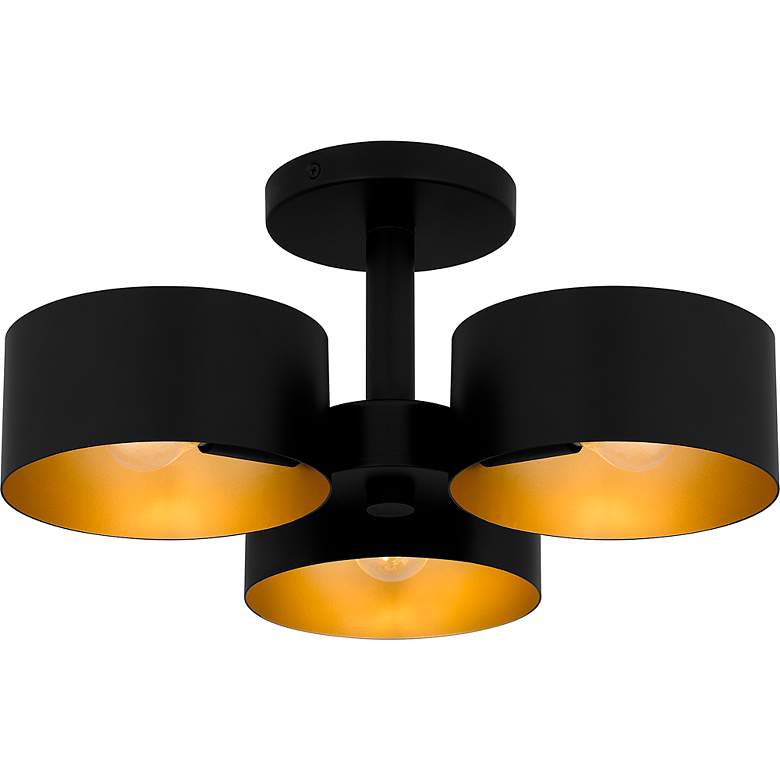 Image 5 Nala 3-Light Matte Black Semi-Flush Mount more views