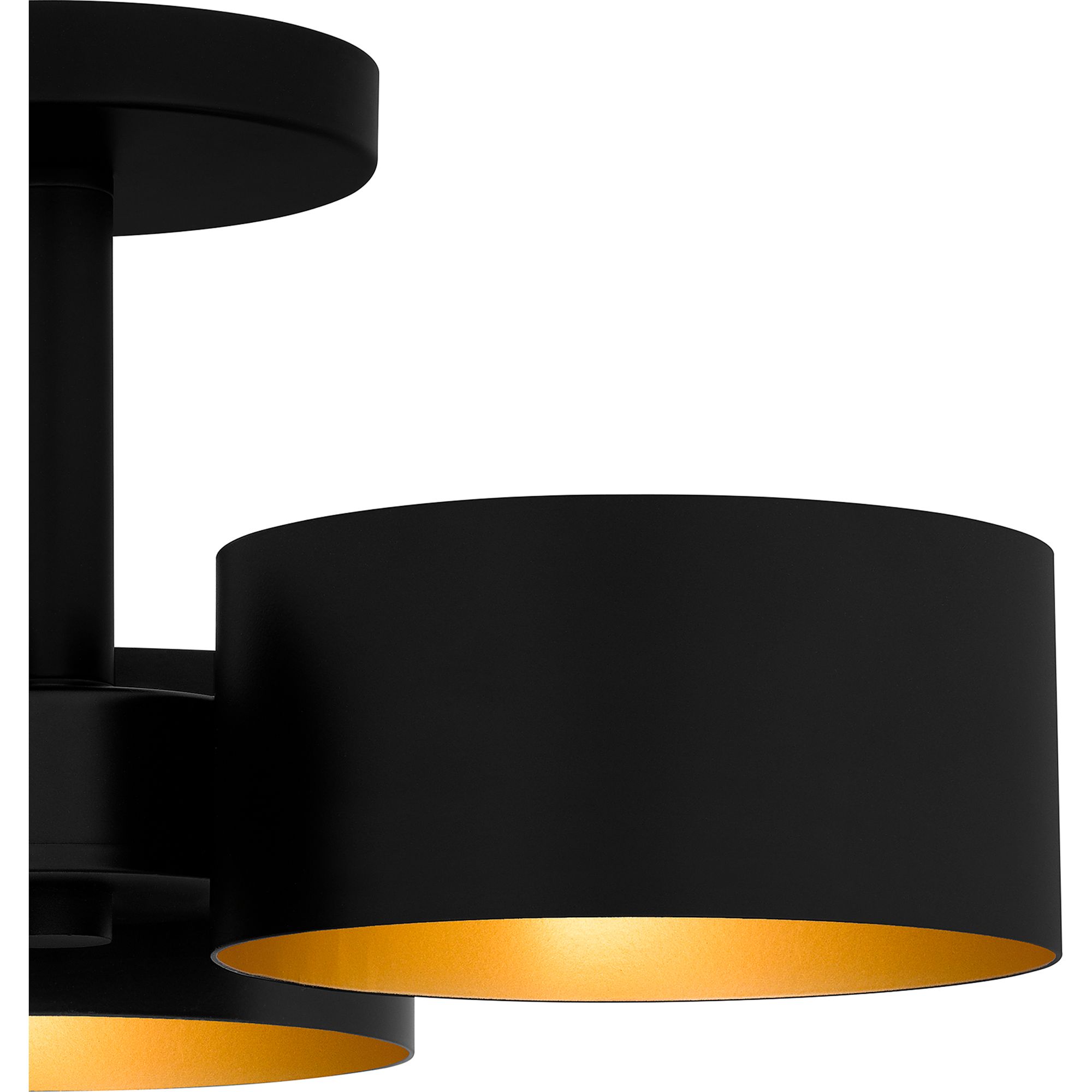 Nala 3-Light Matte Black Semi-Flush Mount