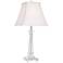 Nala Tapered Crystal Column Table Lamp with Tabletop Dimmer