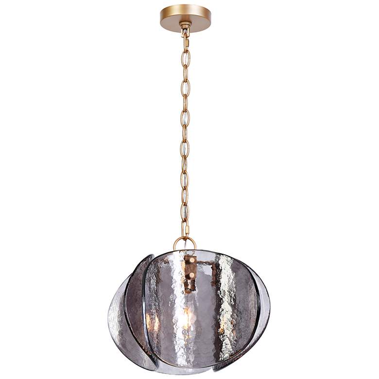 Image 1 Nalyri 11.8" Wide Smoky 1-Light Glass Pendant Light