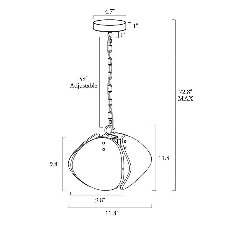 Image 2 Nalyri 11.8" Wide Smoky 1-Light Glass Pendant Light more views