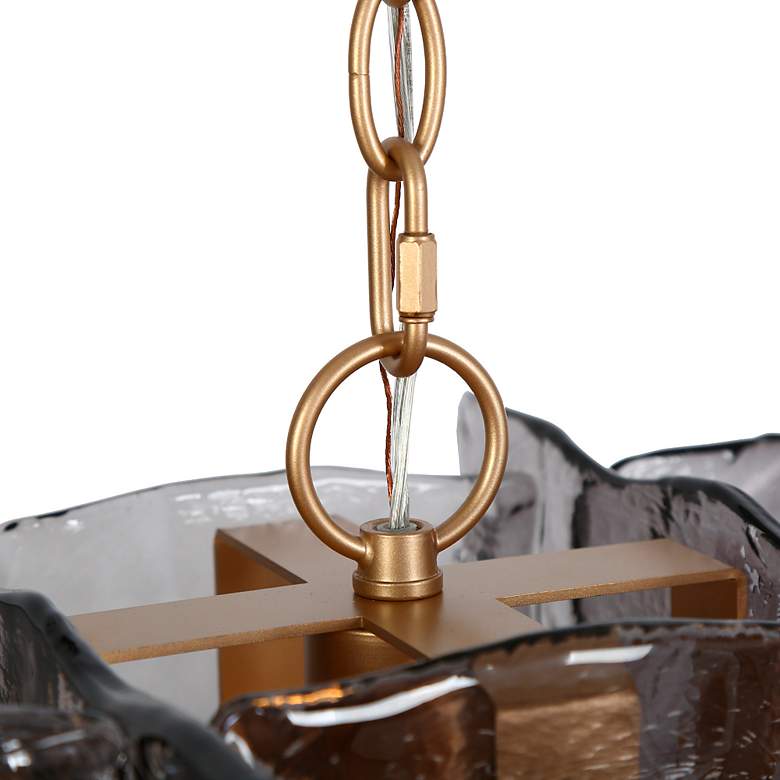 Image 3 Nalyri 11.8" Wide Smoky 1-Light Square Pendant Light more views