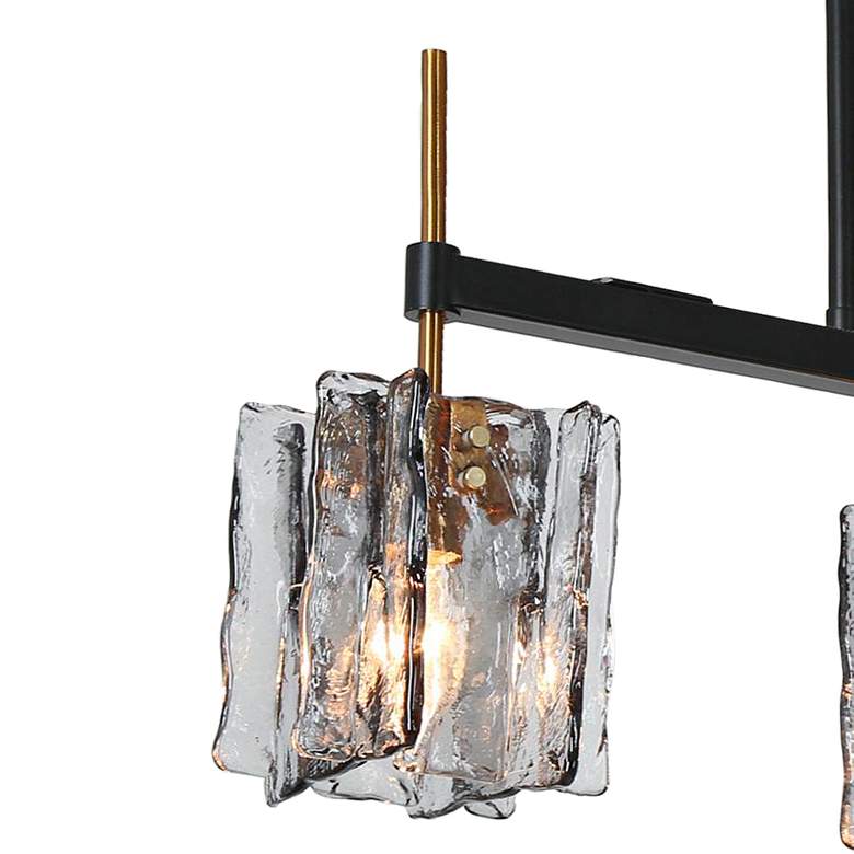 Image 3 Nalyri 24 3/4"W Brass Black 3-Light Island Linear Pendant more views