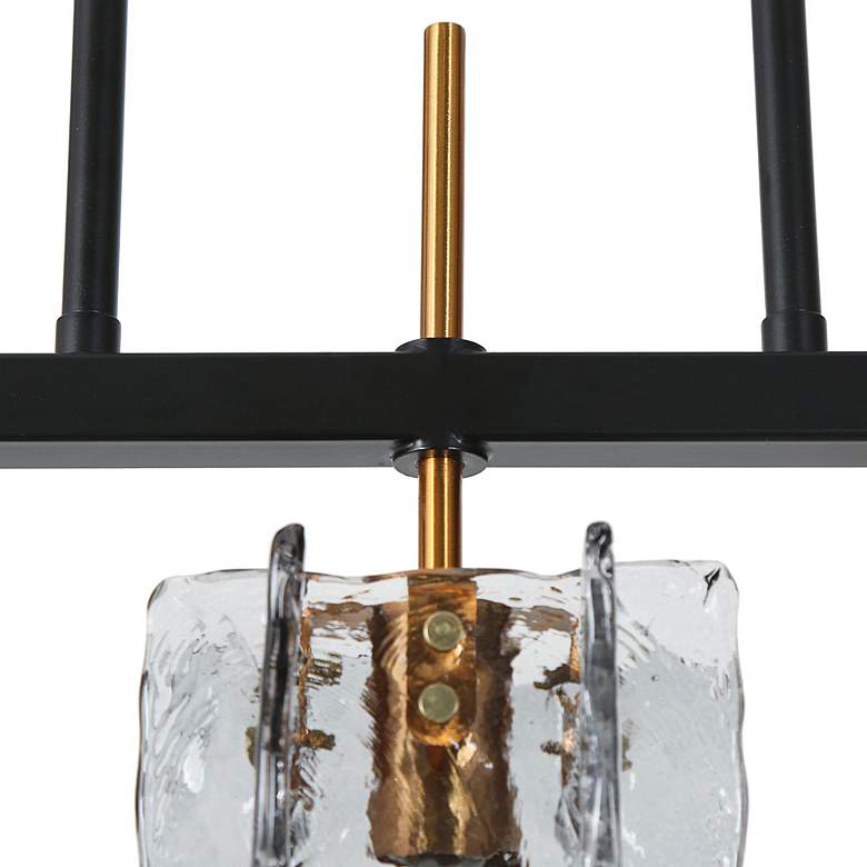 Image 5 Nalyri 24 3/4"W Brass Black 3-Light Island Linear Pendant more views