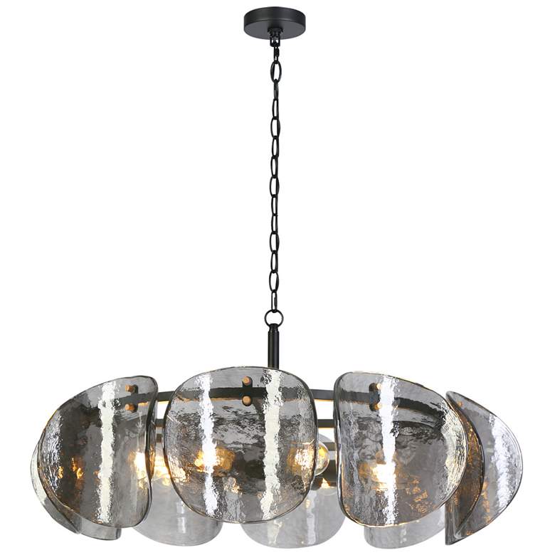 Image 1 Nalyri 33.9" Wide Smoky 8-Light Drum Chandelier
