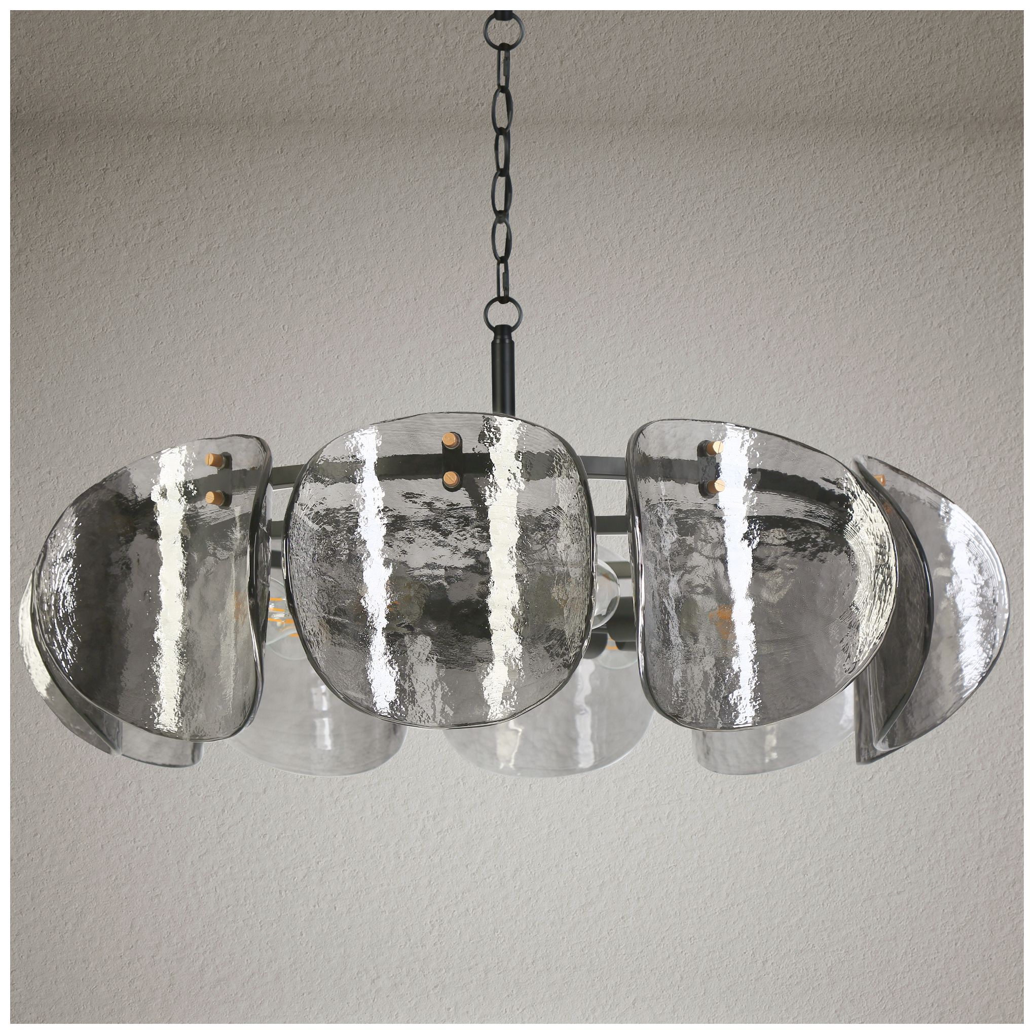 Image 3 Nalyri 33.9" Wide Smoky 8-Light Drum Chandelier more views